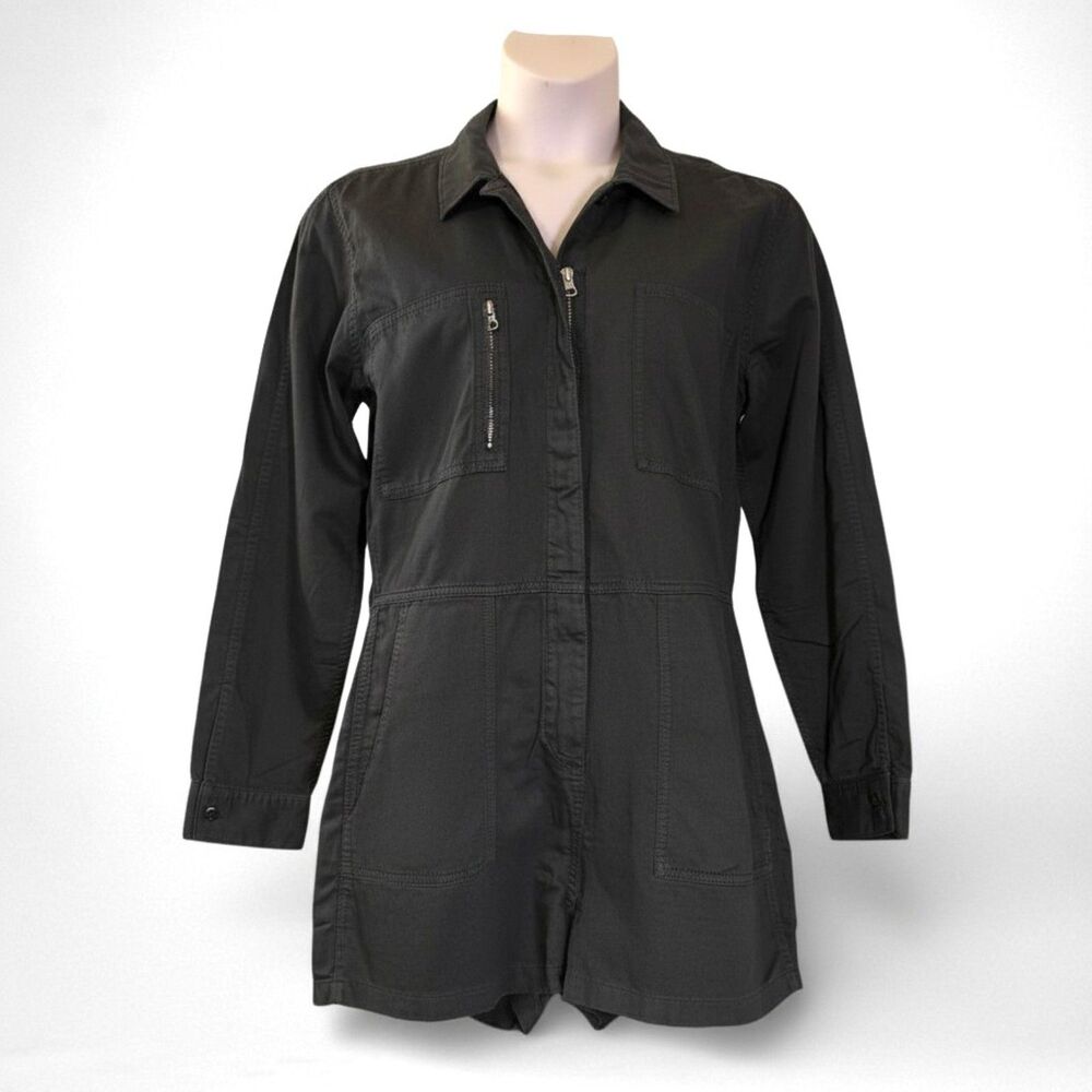 OUTERKNOWN Station Suit Shortall Romper - PITCH BLACK, NWT! Size LARGE